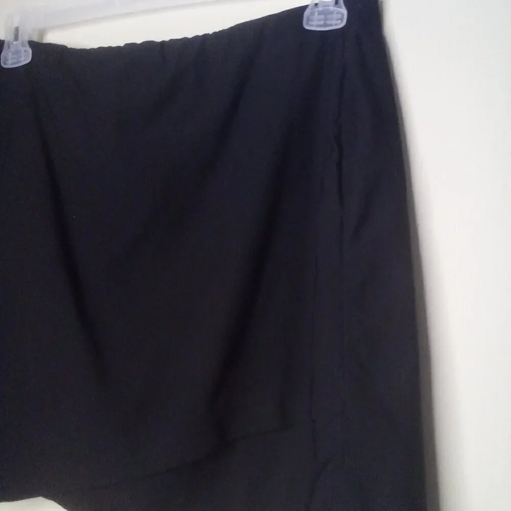 Versona Skort Skirt Women L Pockets Pull On Elastic Active Black